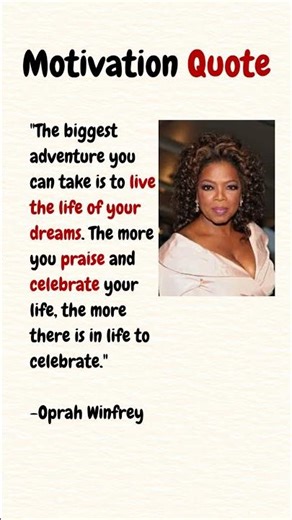 Oprah Winfrey Motivational Quote