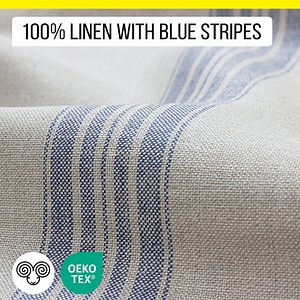 Blue Striped Linen (flax) Fabric / OEKO-TEX® Certified / by the Yard or Meter / Width 150 Cm ( 59" ) - Etsy Australia