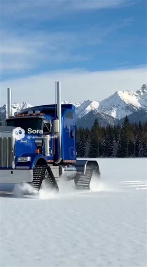 Kenworth 900L converted to a "Snow Mobile"