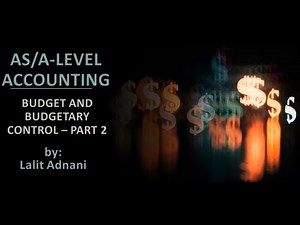 AS/A Level Accounting - Budgets - Part 2 (Cash Budget)