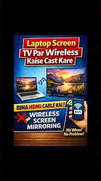 Laptop Screen Mirroring to TV Without HDMI (Wireless Trick)