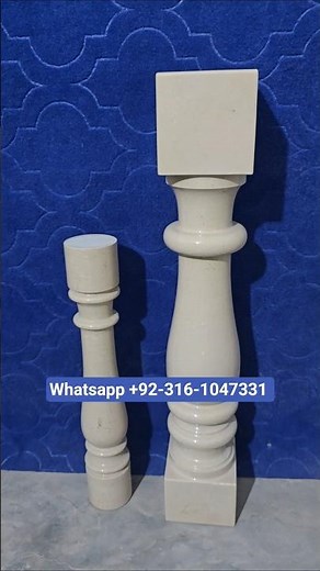 Marble Balusters ( paye) stairs handrail, natural stone carved railling balustrade #shorts