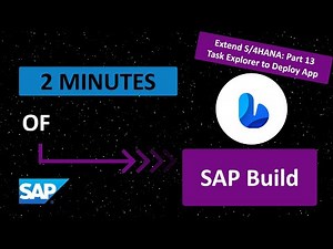 Extend S/4HANA: Part 13 Task Explorer to Deploy App