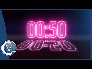 50 seconds countdown (NEON Glow Edition) & voice over ⏰
