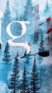 Twilight painting ✨ #Forest #watercolor #twilight | Gladiis Art