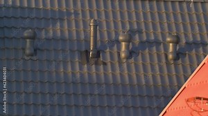 Wind-Rolling Cowl on Chimney Rotating on Wind