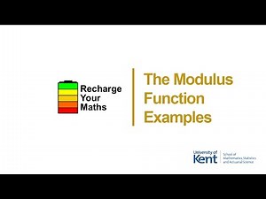 Recharge Your Maths | Level 2 The Modulus Function | Examples