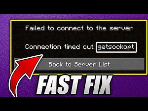 How to FIX MINECRAFT CONNECTION TIMED OUT GETSOCKOPT ERROR FULL GUIDE