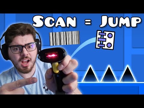 🔴GEOMETRY DASH WITH A BARCODE SCANNER?🔴 | Geometry Dash
