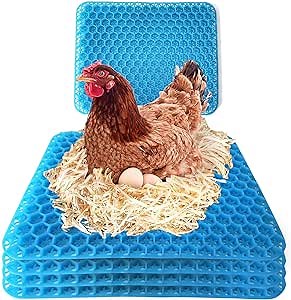FlidRunest 4pcs Chicken Nesting Box Pads, Chicken Nesting Pads for Laying Eggs, Washable Nesting Pads for Chicken Coop, Nesting Pads, Reusable Nest Box Pads for Chickens, Chicken Laying Pads
