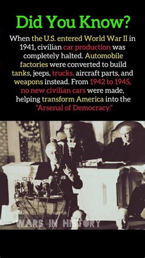 When America Stopped Making Cars to Win the War #ww2