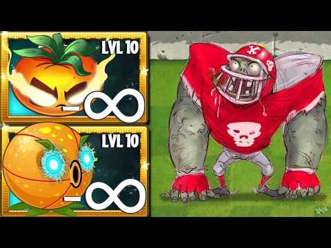 PvZ 2 POWER UP Infinite ! 5 Plant Vs Zombie Level 15 - All Plants Vs Modern All Star Zombie
