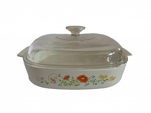 RARE Vintage Corning Ware Pyrex Wildflower Pattern • A-10-B • Large 2.5 Liter • Casserole Dish • Size 10x10x2.25 • With Lid - Etsy