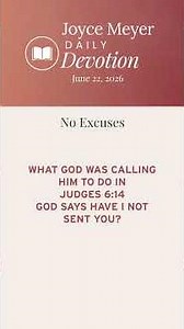 No Excuses | Daily Devotion from Joyce Meyer