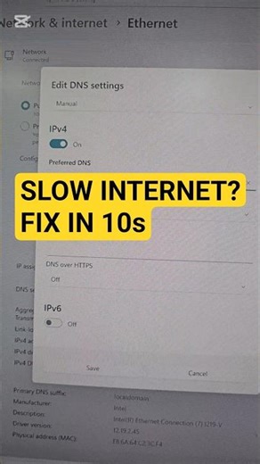 Windows Slow Internet? Change DNS (1.1.1.1)