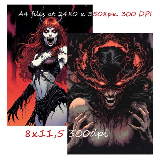 Printable Horror Gothic Journal Pages, Demon Journal Kit, Scrapbooking Ephemera, Digital Paper for Creative Projects, 50jpeg - Etsy