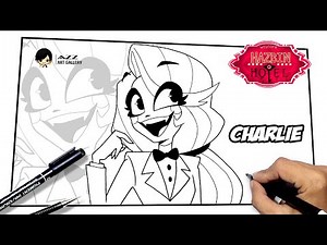How to draw Charlie Morningstar from Hazbin Hotel