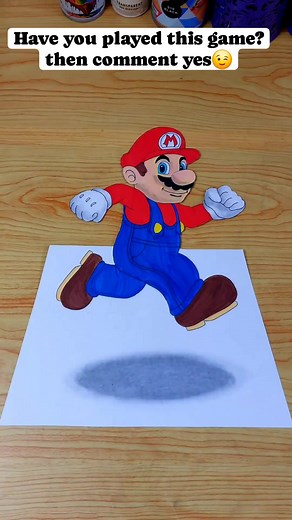 Step-by-Step Mario 3D Illusion Drawing Tutorial