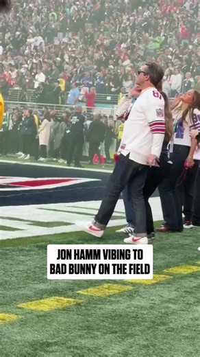 Jon Hamm Moves at Apple Music Halftime with Bad Bunny