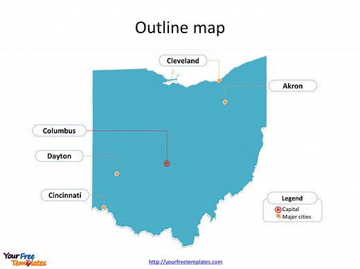 Ohio map PowerPoint templates - Free PowerPoint Template