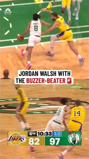 HIGHLIGHTS: Jordan Walsh BEATS THE BUZZER vs. the Lakers 🚨