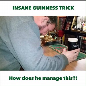 INSANE Guinness trick. How on earth does he manage this? | The Irish Post