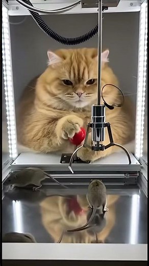 The Purr-fect Catch: Cat Masters the Claw Machine!