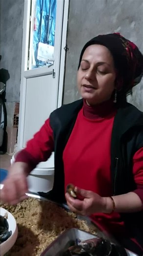 Mussel Preparation in a Cozy Kitchen Setting