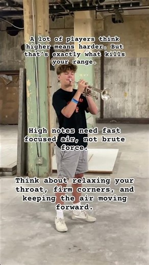 The Secret to Playing Higher Without Tensing Up 🎺 #trumpet #highnotes #tips