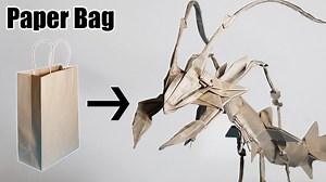 Make An Origami Mega Rayquaza From A Paper Bag - Paper Pokemon (Henry Pham) | Henry Origami
