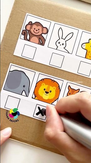 Kids Activity 🧩 | Safari Scratch Off #printables #chanafavors #kidsactivities #learningthroughplay