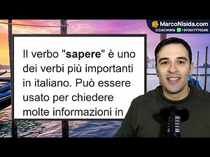 Italian Course for Beginners 17 SAPERE Italian Verbs with Useful Phrases