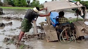 Kubota MU4501 4WD Powerful Performance in Deep Mud #kubota #tractors #farming | Mighty Automotives