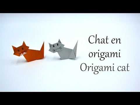 Tuto #8 : chat en origami facile - easy origami cat