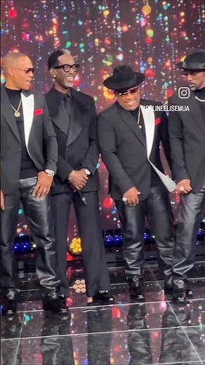 Behind-the-scenes with New Edition and MUA Celine Elise on the set of Good Morning America 🔥🔥