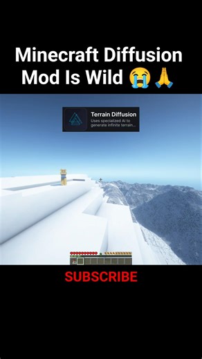 Minecraft Terrain Diffusion Mod Is Wild 😭🙏 #minecraft #shorts