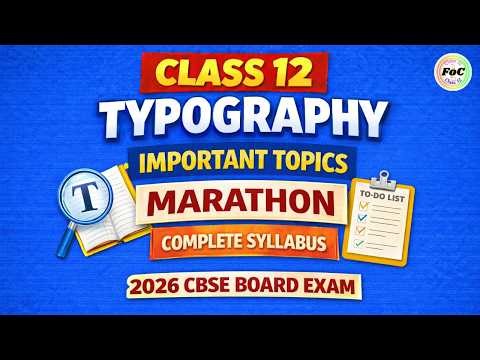 Typography & Computer Application | Marathon 🔥 Important Topics | Class 12 CBSE 2026 Board Exam