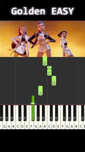 Golden k pop demon hunters - EASY Synthesia Piano Tutorial