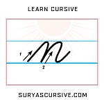 Cursive Letter n in Lowercase - SuryasCursive.com