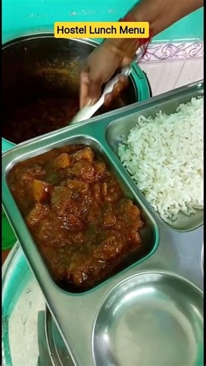 Hostel Lunch Menu 🩷 #youtubeshorts #shortsfeed #shorts