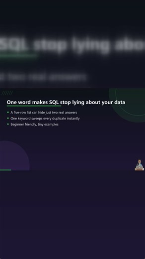 One word makes SQL stop lying about your data #shorts