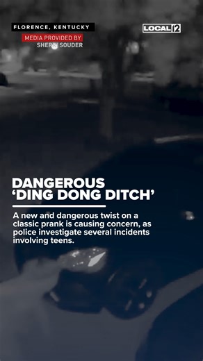 26K views · 122 reactions | A new and dangerous twist on the classic "ding, dong, ditch" prank is causing concern in the Tri-State. Police are investigating several incidents involving teens attempting to smash front and garage doors before fleeing the scene: https://bit.ly/4jtwcaJ | LOCAL 12, WKRC-TV | Facebook
