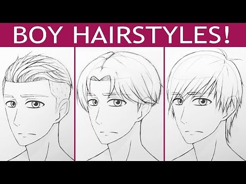 How to Draw 3 Manga Boy Hairstyles!