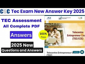Tec Exam New Answer Key PDF Download 2025 | TEC पास कैसे करे | TEC Exam PDF free | By AnyTimeTips