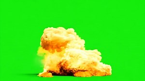 Massive Explosion With Rolling Cloud Effect on Green Screen for Special Effects