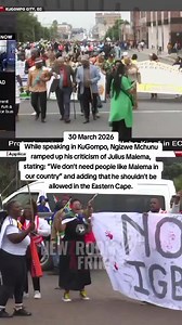 Ngizwe Mchunu Criticizes Julius Malema in East London