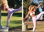 Instagram model Jena Frumes shows her intense workout