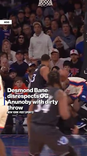 "He wound up like he's Nolan Ryan!" Mike Breen was flabbergasted that Desmond Bane threw the basketball at OG Anunoby — which resulted in a technical foul during the Knicks' 106-100 win over the Magic on Sunday at MSG. Read more: https://trib.al/wEqfqjC | New York Post Sports