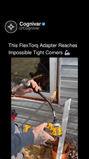 Tech & Business | Technology News on Instagram: "Most people don't realize their standard impact driver can actually transform into a precision instrument for tight spaces. ​This is the DeWalt FlexTorq Modular Right Angle System, specifically the 4-in-1 configuration with a flexible shaft. It solves the biggest problem with modern power tools, which is that the motor housing is usually too bulky to fit into narrow window frames or cabinetry corners. By separating the head from the body with a he