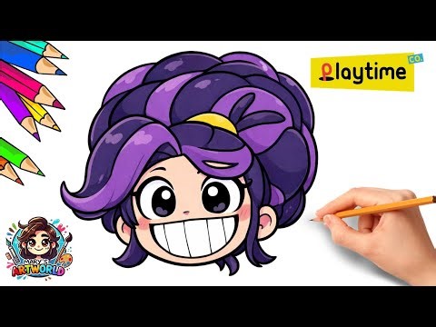 How to Draw Lily Lovebraids Head from Poppy Playtime Chapter 5 | Easy Tutorial